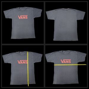 Vans T Shirt Mens Size ? Dark blue/Red Skate Graphic Print Measurements Pictured